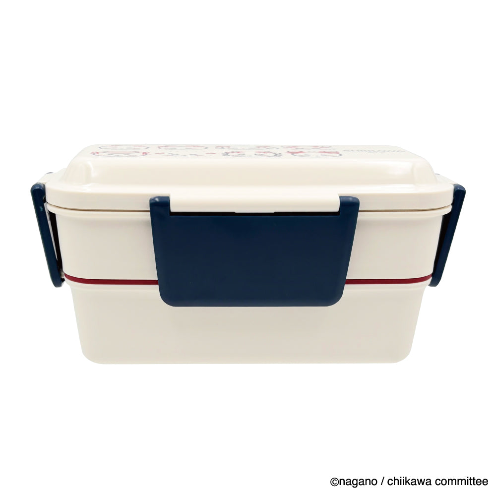 Chiikawa 4-Point Lock 2-Tier Lunch Box (Ribbon)