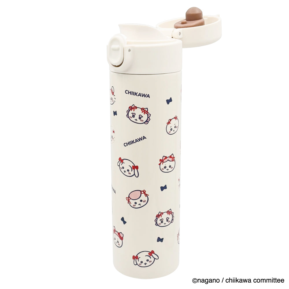 Chiikawa One-Touch Stainless Bottle 500ml (Ribbon)