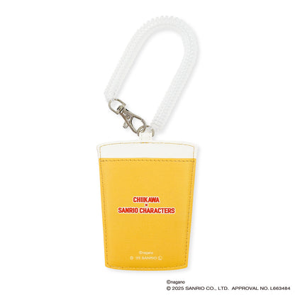 Chiikawa × Sanrio Characters Faux Die-cut Pass Case (Furuhonya & My Melody)