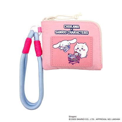 Chiikawa × Sanrio Characters Compact Wallet (Chiikawa & Cinnamoroll)