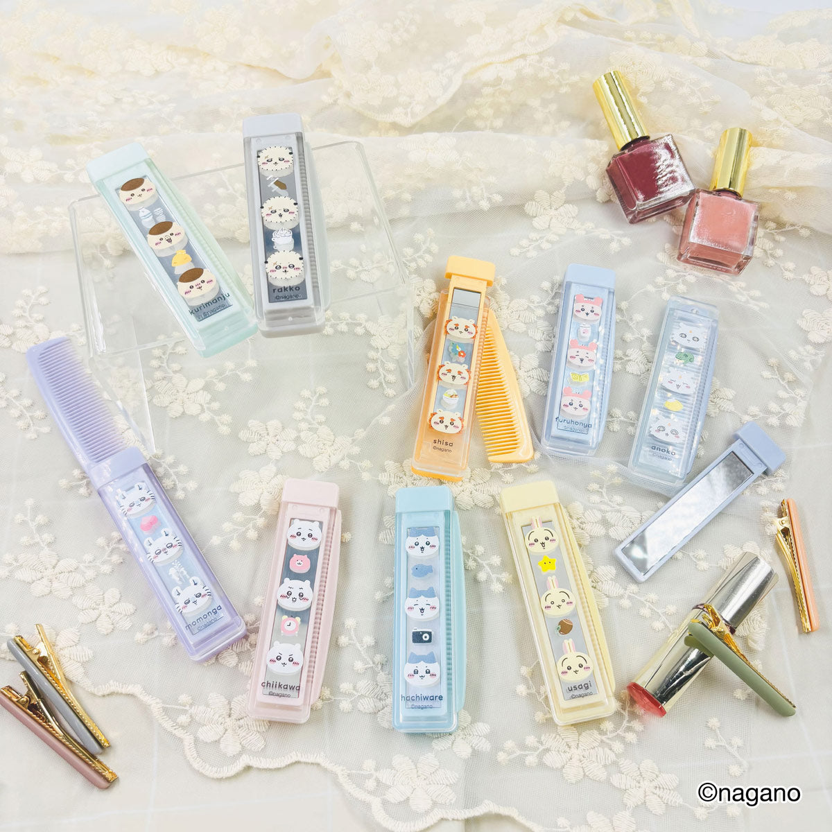 吉伊卡哇 便攜摺疊梳鏡組合 (小桃鼠)