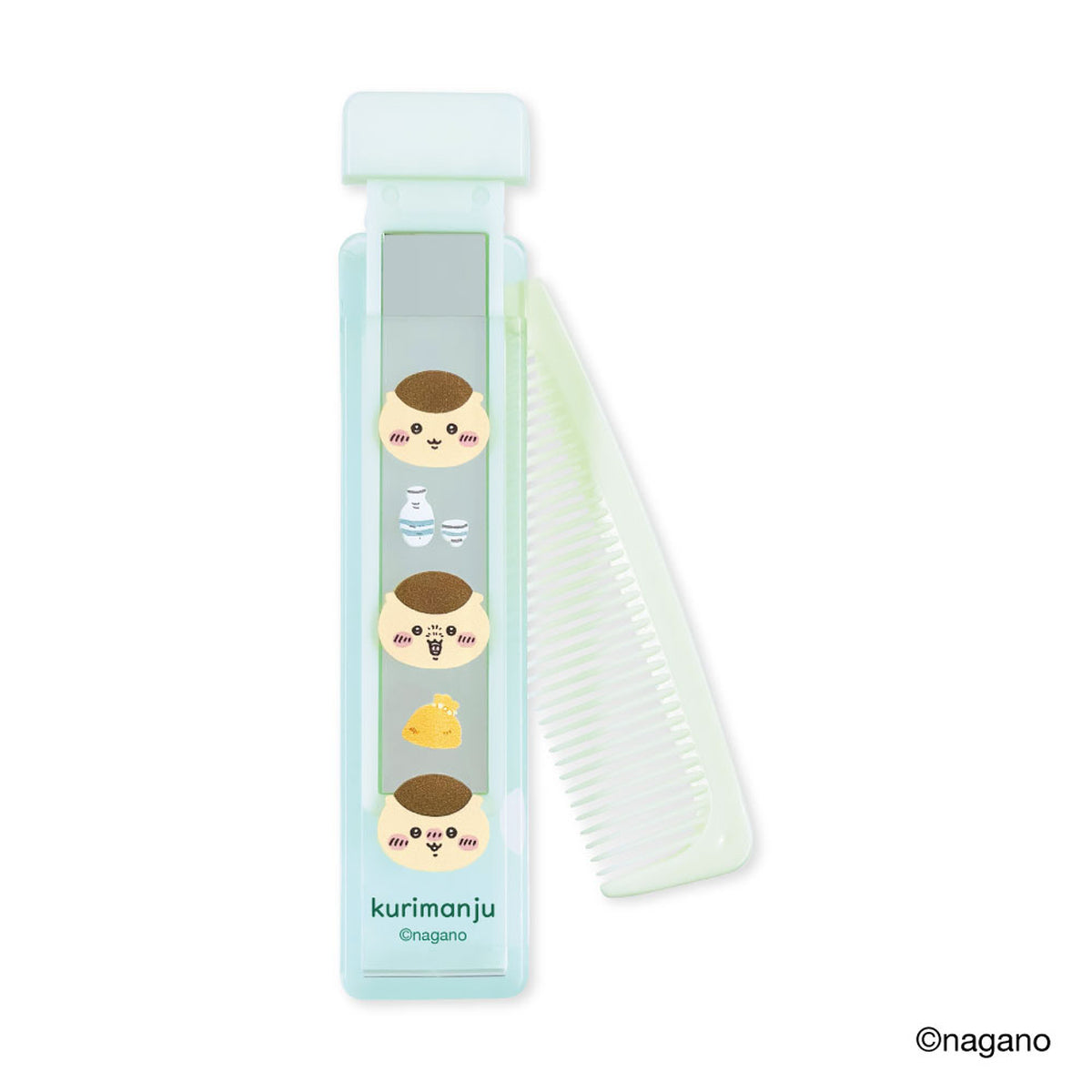 吉伊卡哇 便攜摺疊梳鏡組合 (栗子饅頭)