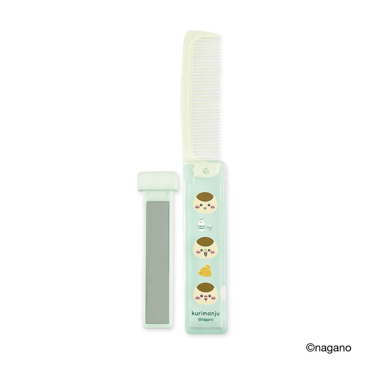 吉伊卡哇 便攜摺疊梳鏡組合 (栗子饅頭)