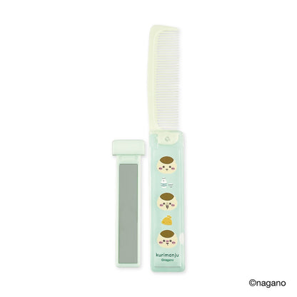 吉伊卡哇 便攜摺疊梳鏡組合 (栗子饅頭)