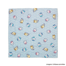 ちいかわ 撥水風呂敷（青海波柄）