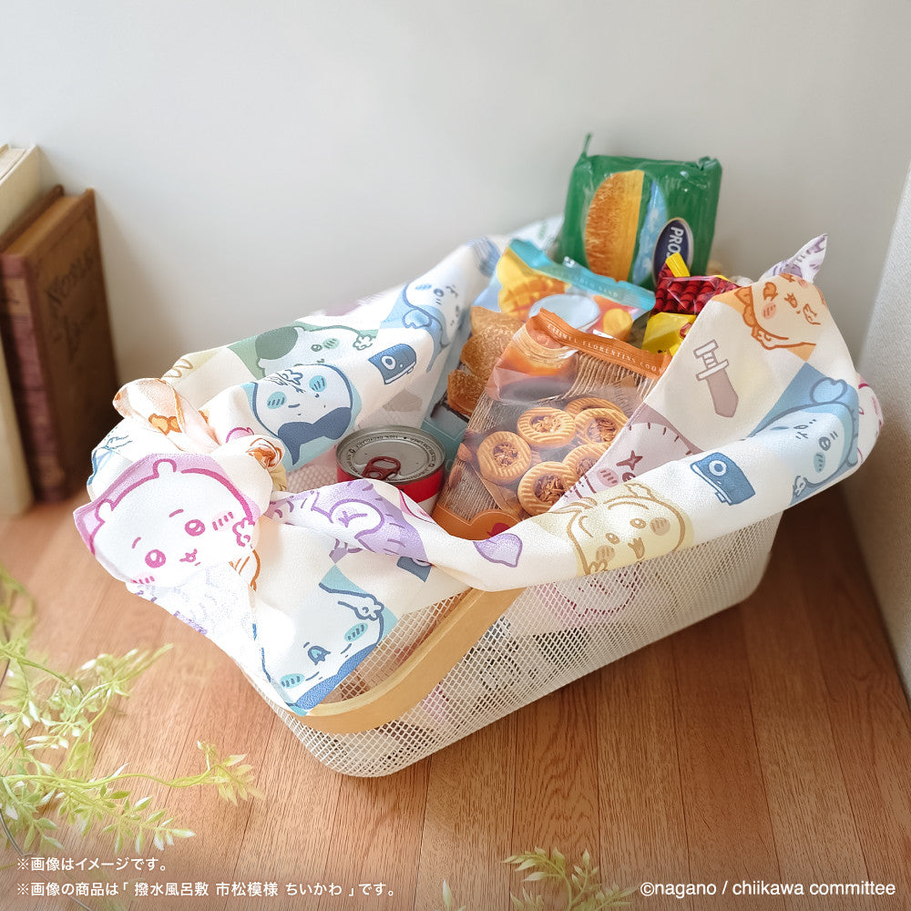 ちいかわ 撥水風呂敷（青海波柄）