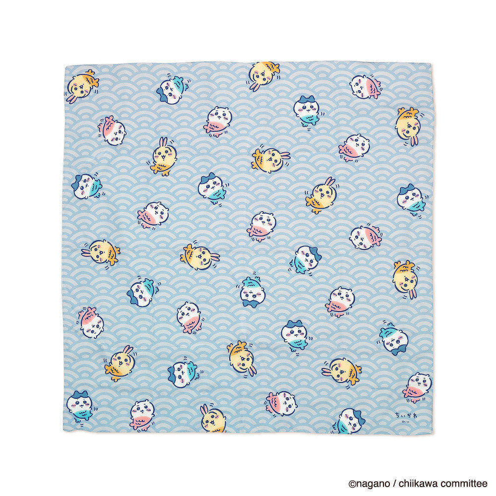 ちいかわ 撥水風呂敷（青海波柄）