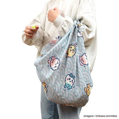 ちいかわ 撥水風呂敷（青海波柄）