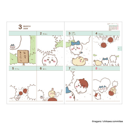 吉伊卡哇 B6 Comic週計畫手帳 2026 (拉麵)