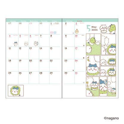 吉伊卡哇 2026年 B6漫畫月間手帳 4月開始 (咖哩的伴侶)