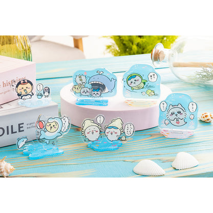 Chiikawa Aquarium Layered Acrylic Stand (Usagi & Dolphin)