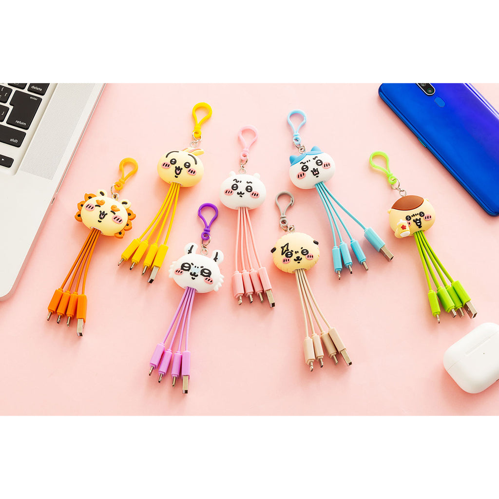 Chiikawa Face Multi-Charge Cable (Momonga)