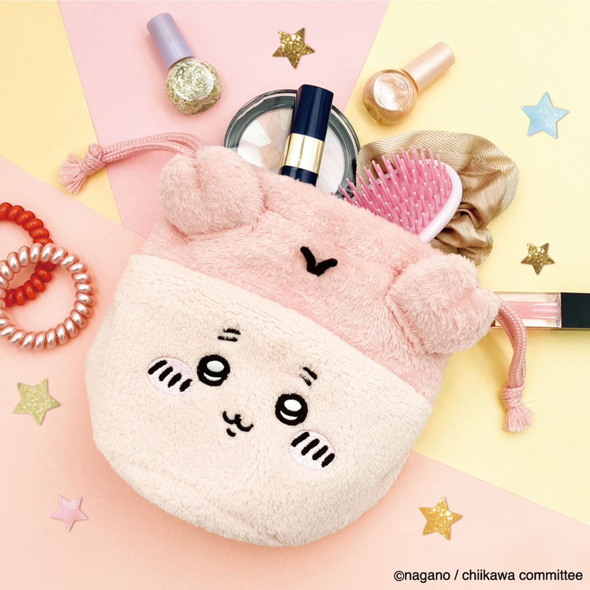 Chiikawa Face Drawstring Pouch (Furuhonya)