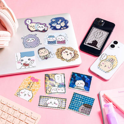 Chiikawa Phone-sized Hologram Sticker (Peeling Orange)