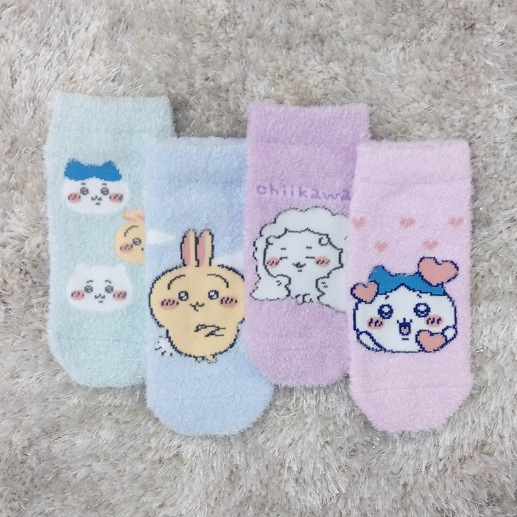 치이카와 복슬복슬 스니커즈 길이 양말 (우사기 팔짱 색스) 키즈용