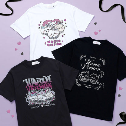 Chiikawa Magical Chiikawa T-Shirt Evil Version Chiikawa & Momonga Black