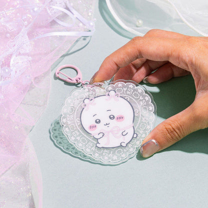 Chiikawa Go!HARAJUKU Acrylic Keychain (Ribbon Usagi)