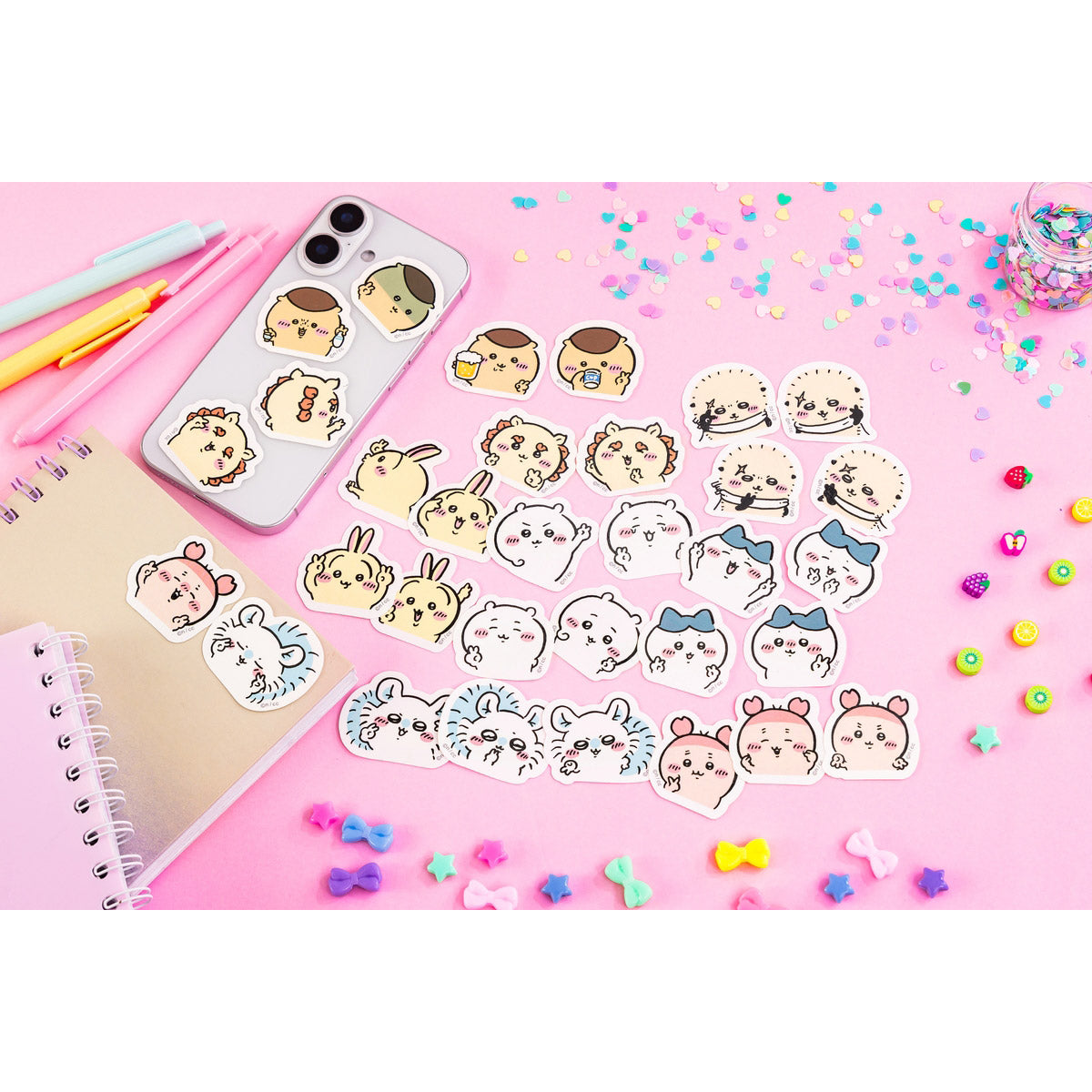 Chiikawa 4-Piece Mini Sticker Set (Peace Rakko)