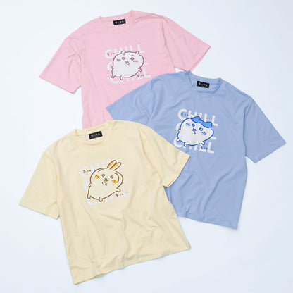 ちいかわ Tシャツ チルチルハチワレ ブルー