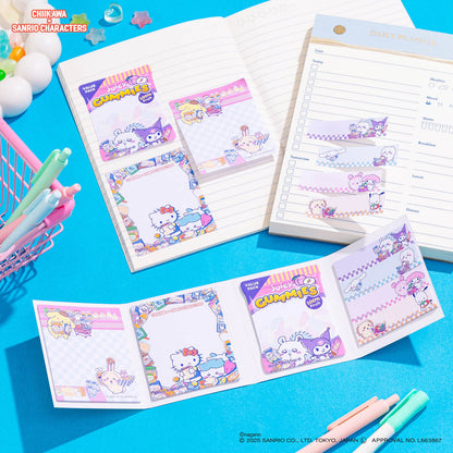 ちいかわ×サンリオキャラクターズ スーパーマーケットなパタパタふせん