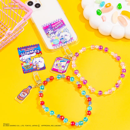 吉伊卡哇 × 三丽鸥角色 超市手机挂绳珠串 (飞鼠与酷洛米)