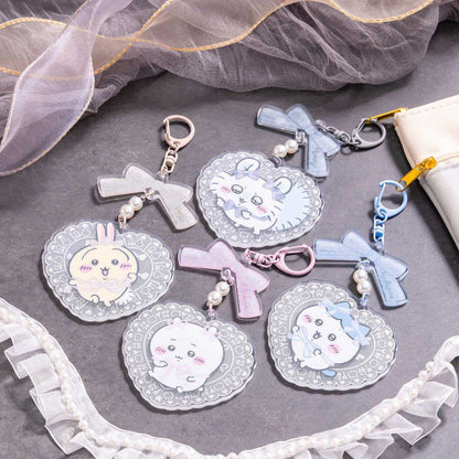 Chiikawa Go!HARAJUKU Acrylic Keychain (Ribbon Usagi)