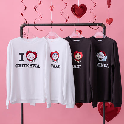 吉伊卡哇 長袖T恤 I LOVE HACHIWARE 白色