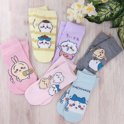 Chiikawa Mesh Sneaker-Length Socks (Hachiware Sweat)