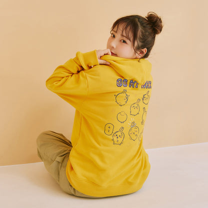 吉伊卡哇 拉鍊連帽衫 GO MY WAY 黃色