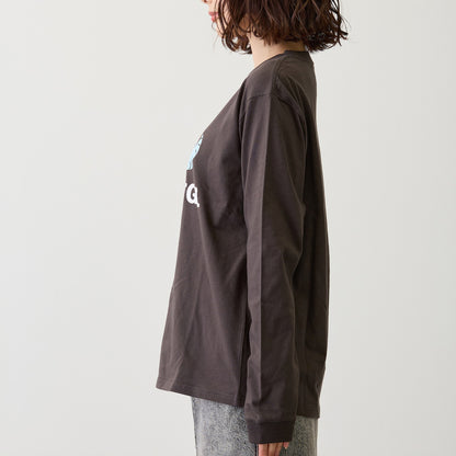 吉伊卡哇 長袖T恤 I LOVE MOMONGA 炭灰色