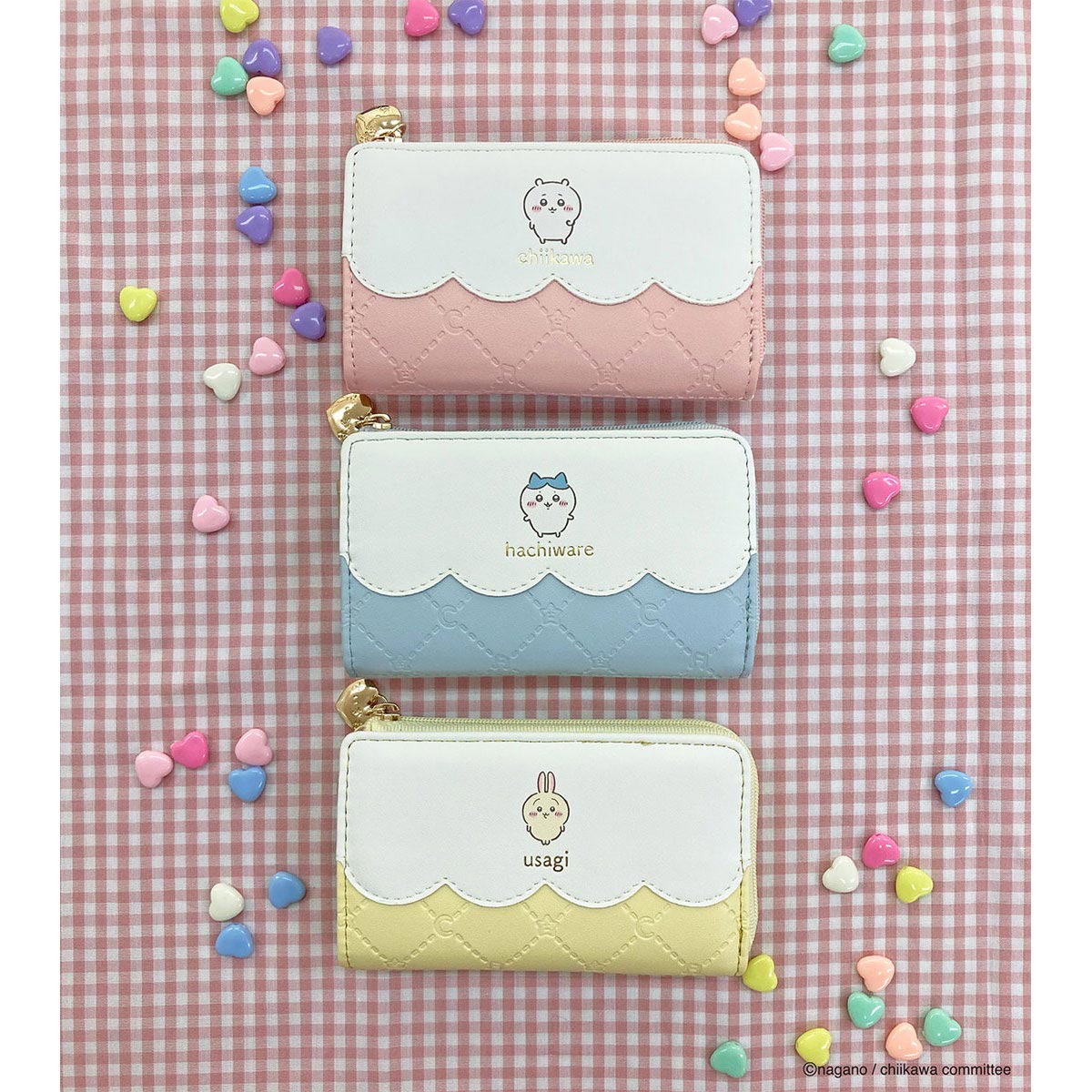 Chiikawa Anime "Chiikawa" L-shaped Zip Coin & Key Case (Chiikawa)