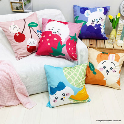 Chiikawa Cushion Cover (Momonga, Grapes)