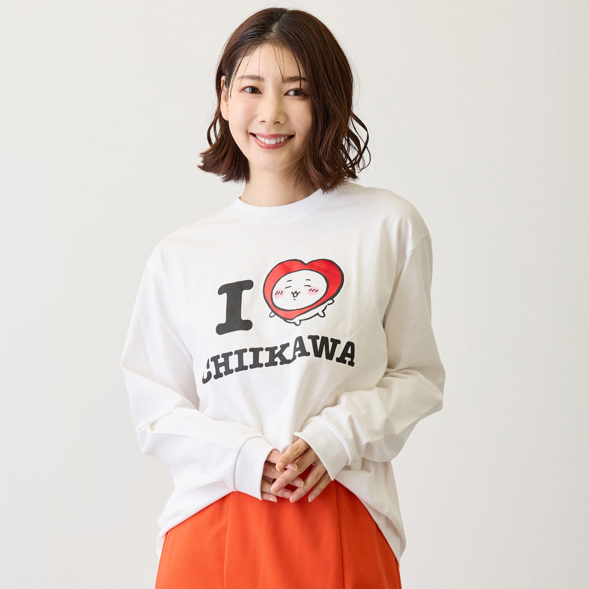 吉伊卡哇 長袖T恤 I LOVE CHIIKAWA 白色