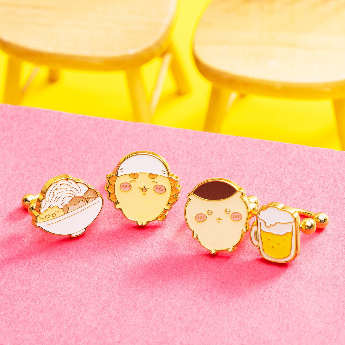 Chiikawa Pukuri Ear Cuff 4-piece Set (Kurimanju・Shisa) 
