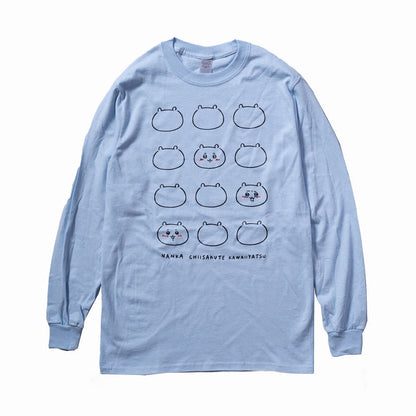 치이카와 FACE L/S T셔츠 라이트 블루