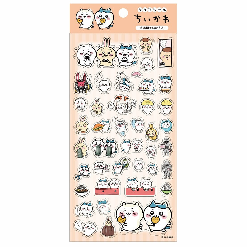 Chiikawa Clear Sticker (1) Hungry Three