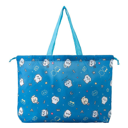 吉伊卡哇 可以當作包包套的大型抽繩環保袋（傳單圖案）