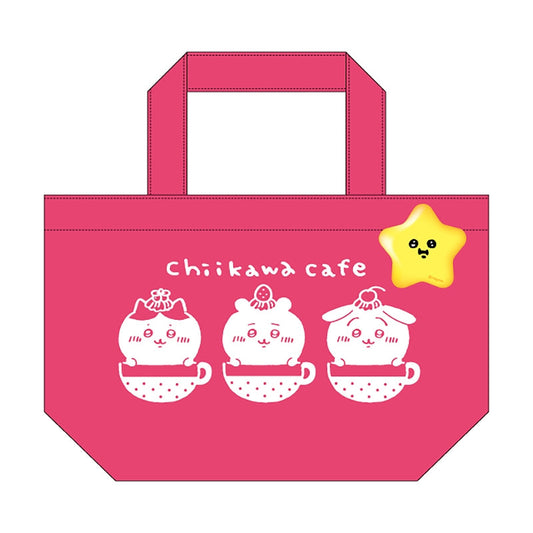 Chiikawa Cafe Lunch Tote with Star-Shaped Can Badge