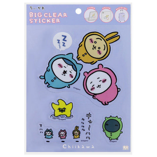 Chiikawa Big Clear Sticker (Pajama)