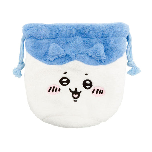 Chiikawa Face Drawstring Pouch (Hachiware)