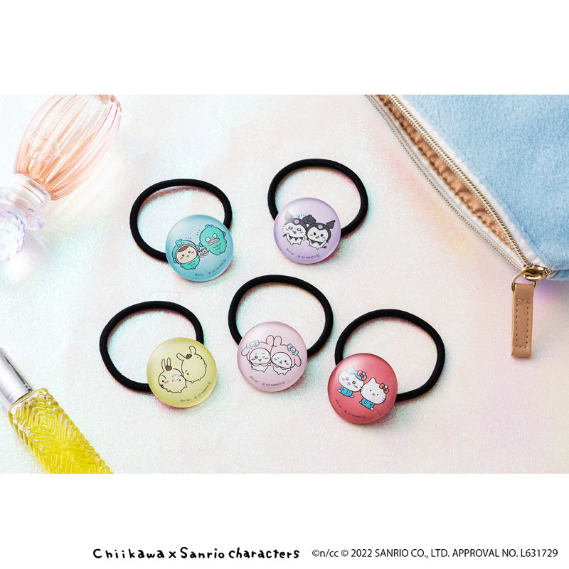 Chiikawa × Sanrio Characters Glass Hair Tie (Kurimanju & Hangyodon)