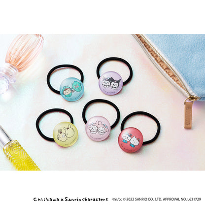 Chiikawa × Sanrio Characters Glass Hair Tie (Momonga & Kuromi)