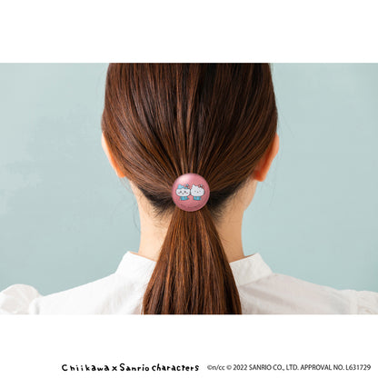 吉伊卡哇×三麗鷗角色 玻璃髮圈（八割・HELLO KITTY）