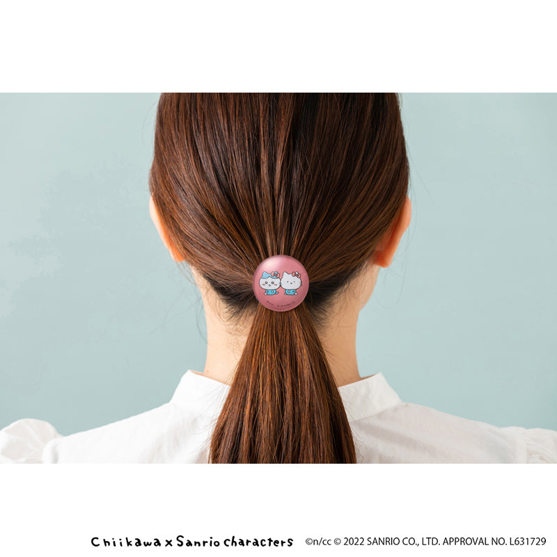 吉伊卡哇×三麗鷗角色 玻璃髮圈（八割・HELLO KITTY）