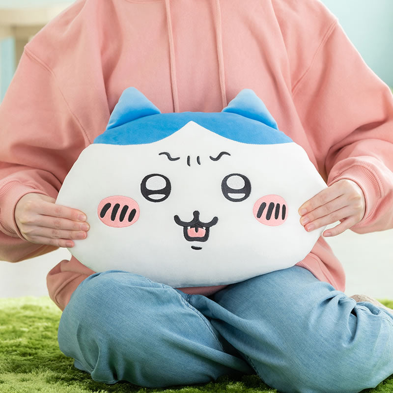 Chiikawa Bewildered Face Cushion (Hachiware)