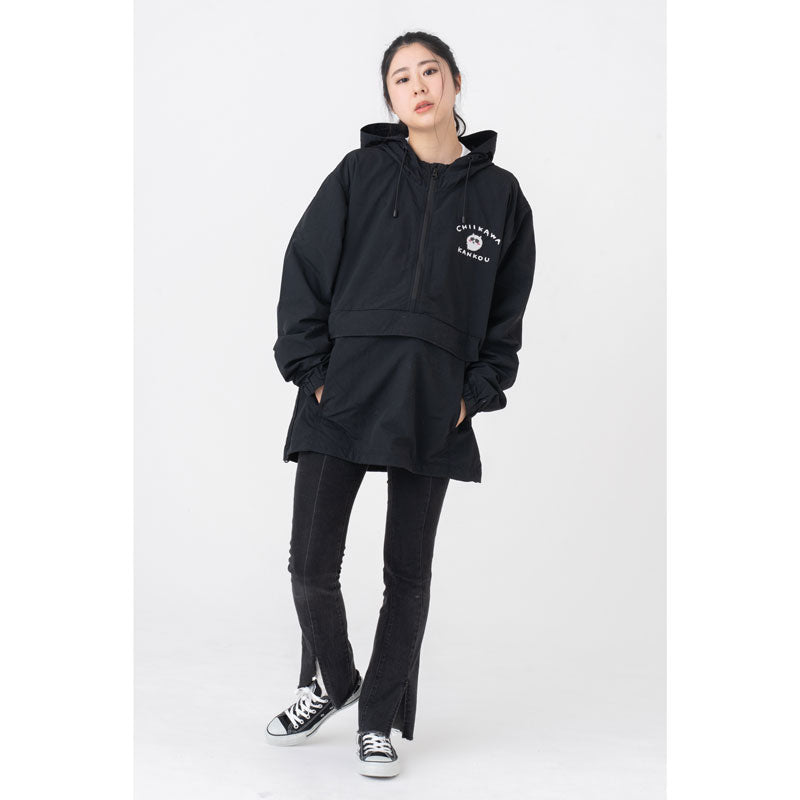 Chiikawa Tourism Anorak Jacket (Black)