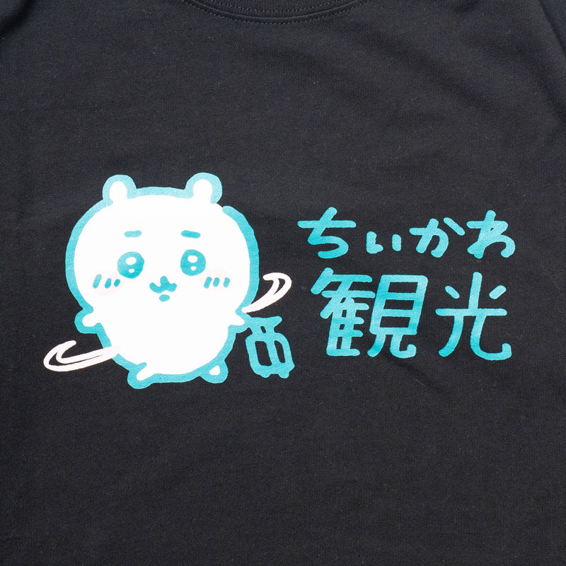吉伊卡哇觀光 寬版長袖T恤 観光標誌款（黑色）