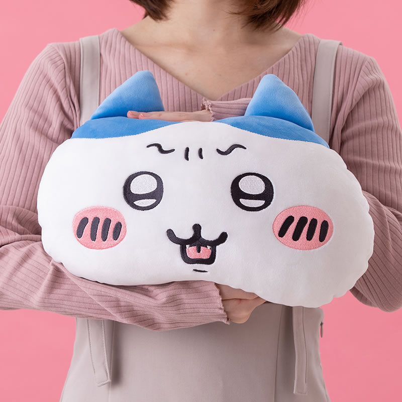 Chiikawa Bewildered Face Cushion (Hachiware)