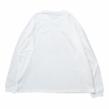 Chiikawa Tourism Big Silhouette L/S T-Shirt Smash (White)