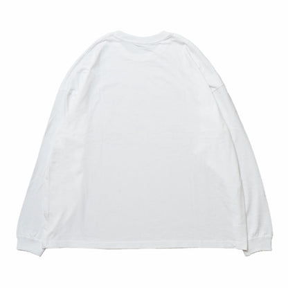 Chiikawa Tourism Big Silhouette L/S T-Shirt Spending Time at Home (White)